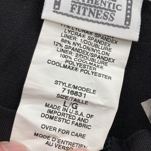 Speedo Women's Black Cropped Leggings Contrast Lattice Detail Size Large New - Picture 6 of 6